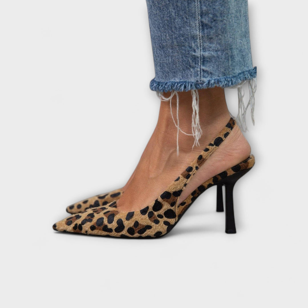 Liorina | Leopard Print Slingback Heels
