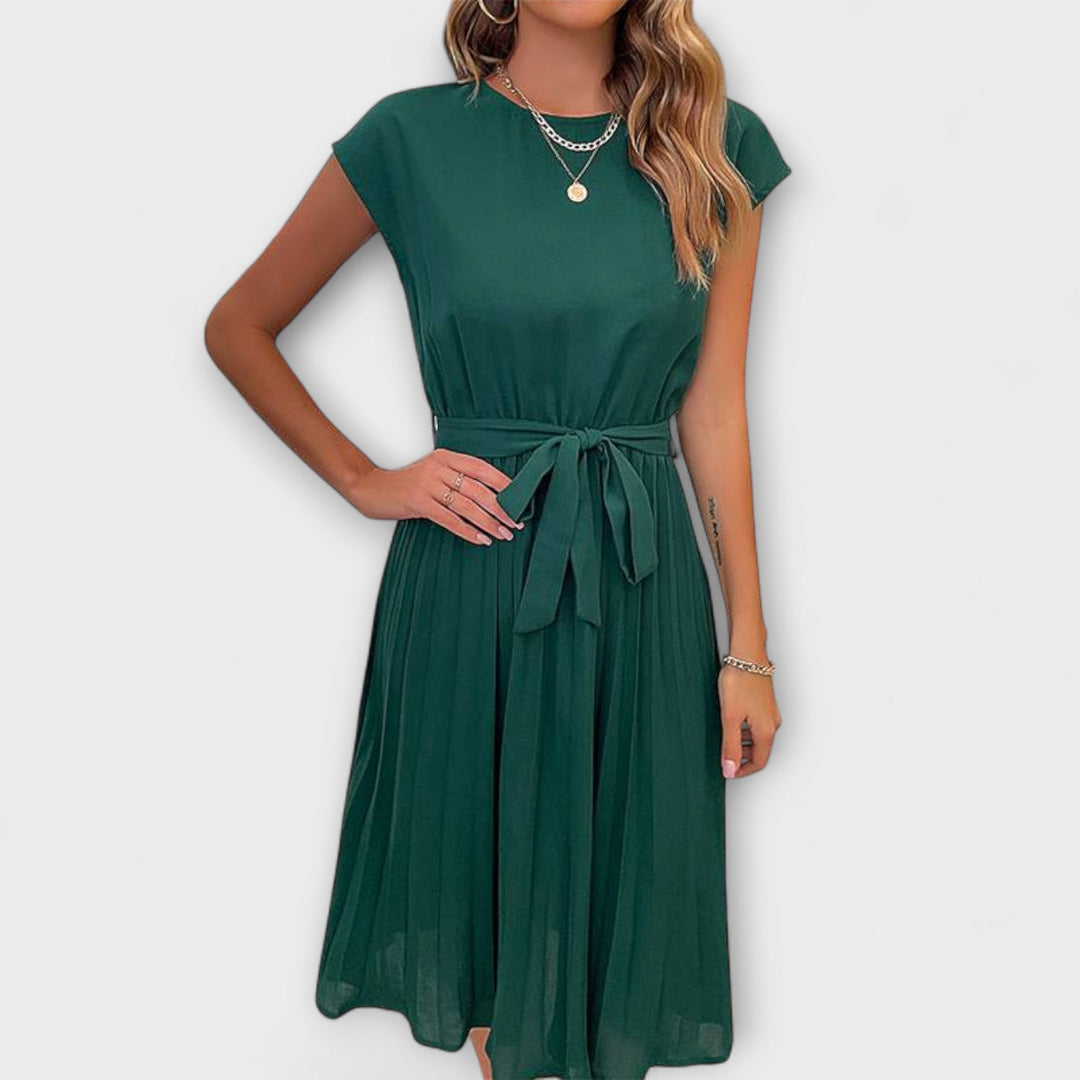 Sabrina | Elegant Pleated Midi Dress