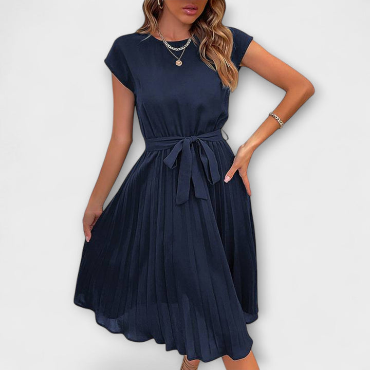 Sabrina | Elegant Pleated Midi Dress