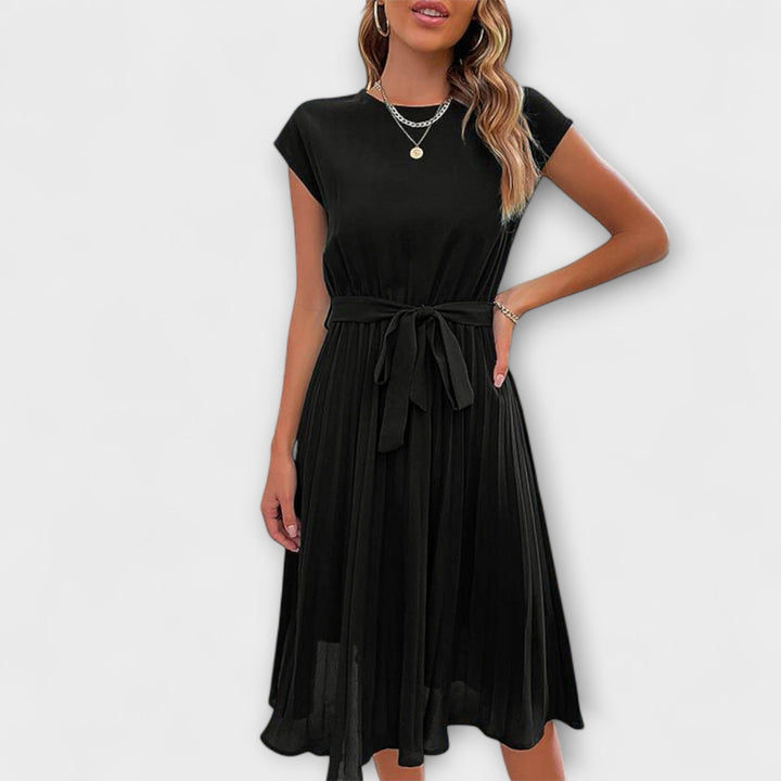 Sabrina | Elegant Pleated Midi Dress