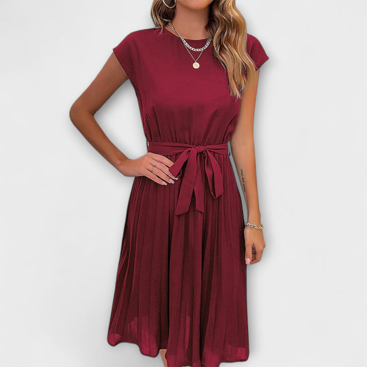 Sabrina | Elegant Pleated Midi Dress