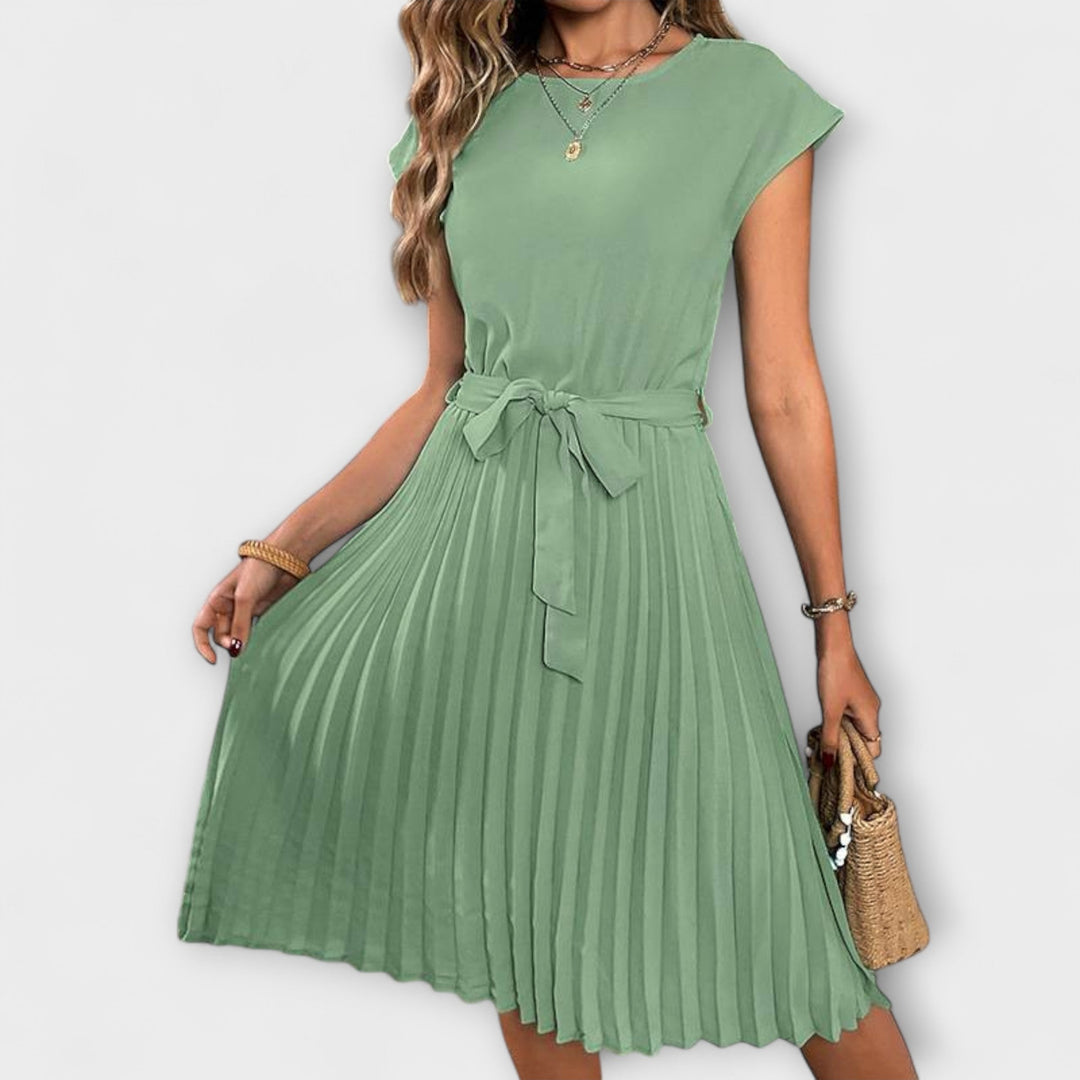 Sabrina | Elegant Pleated Midi Dress