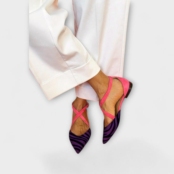 Zarella | Zebra Flats in Pink Power
