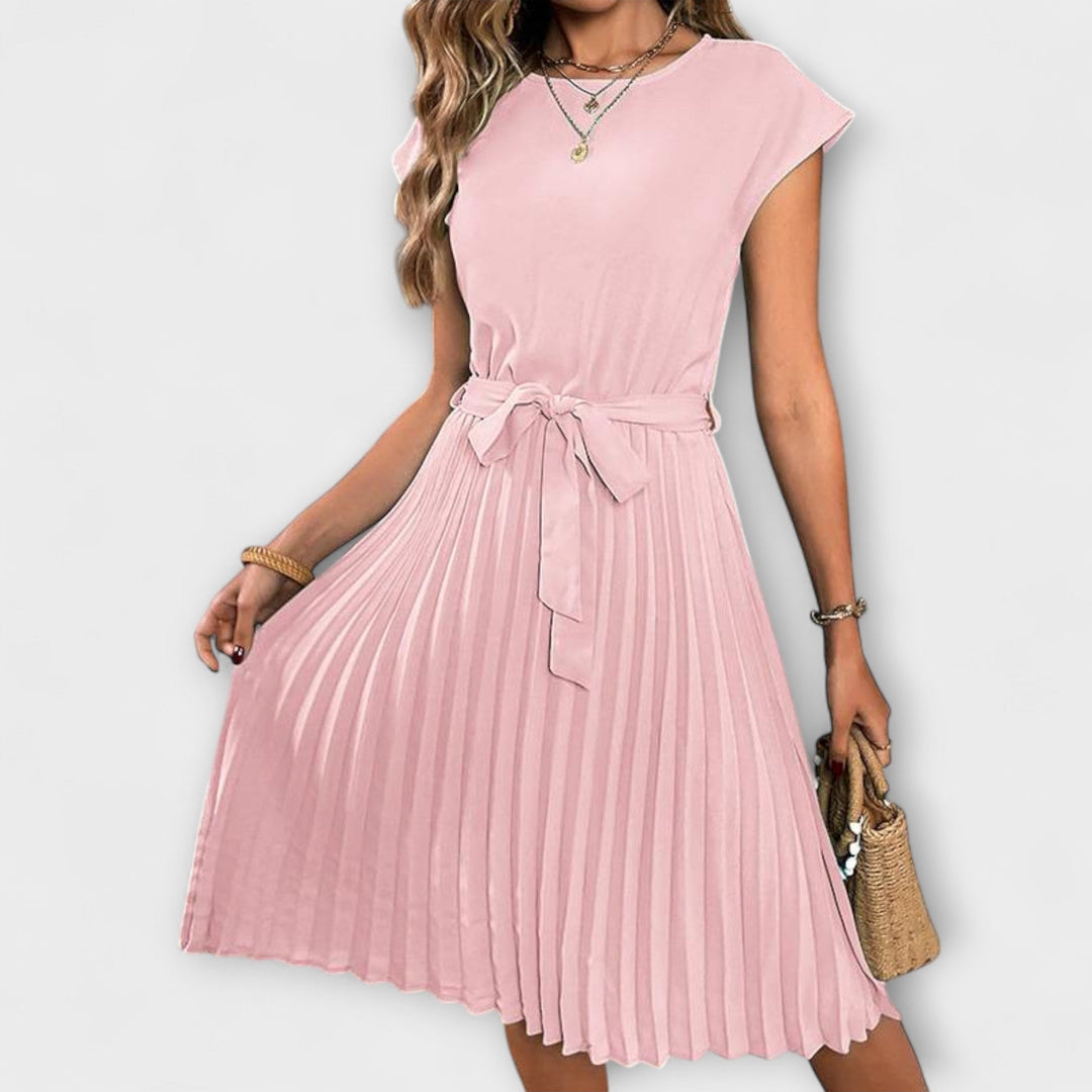 Sabrina | Elegant Pleated Midi Dress